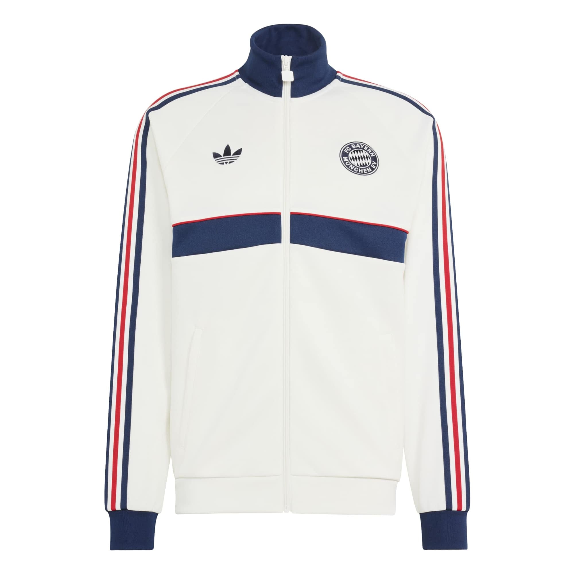 Men's adidas Originals White Bayern Munich OG 2.0 Icon Full-Zip Track Jacket