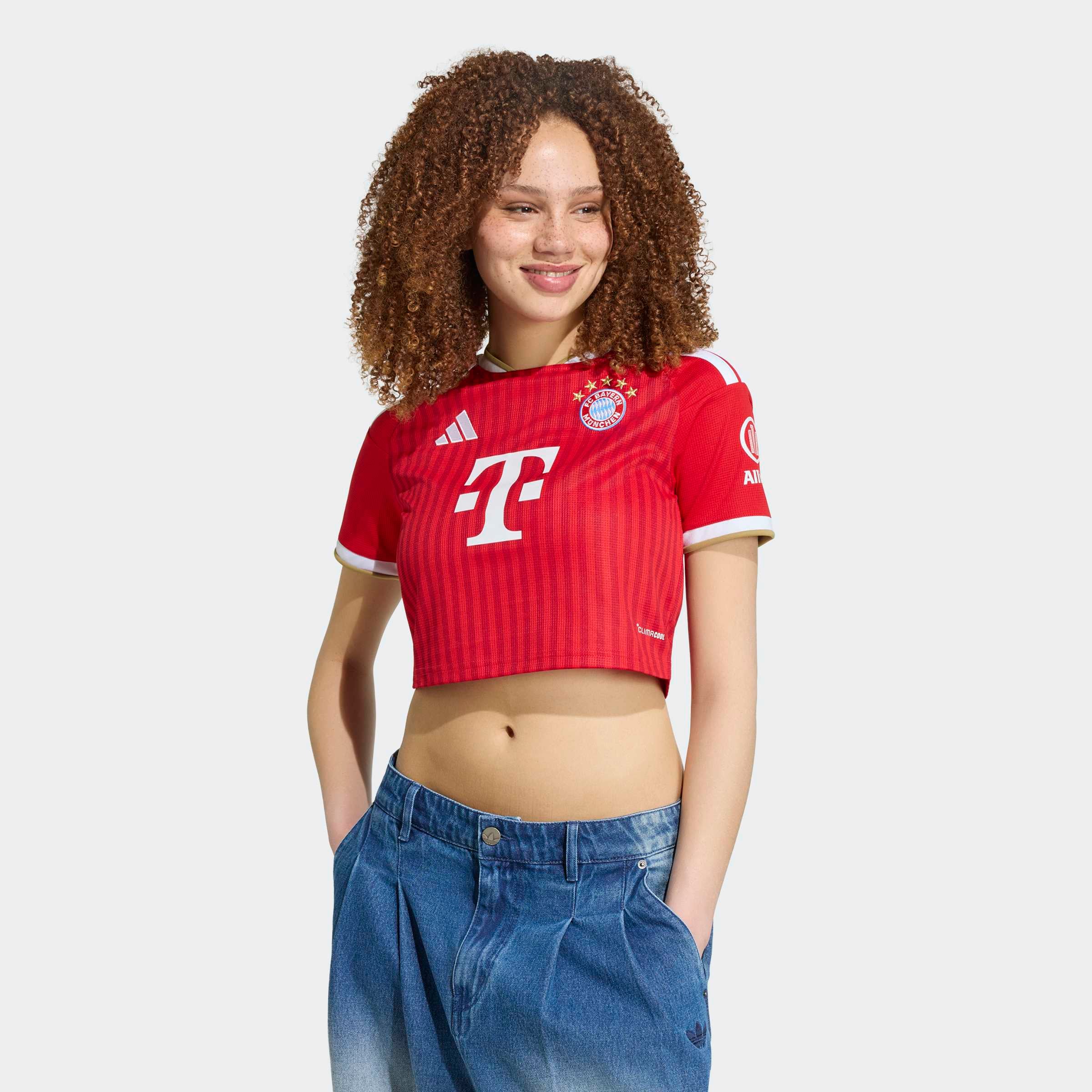 Women's adidas White Bayern Munich 2026/27 Away Cropped Replica Jersey