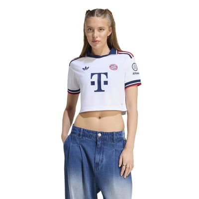 Maillot réplique court extérieur blanc du Bayern Munich pour femme, saison 2026/27, adidas