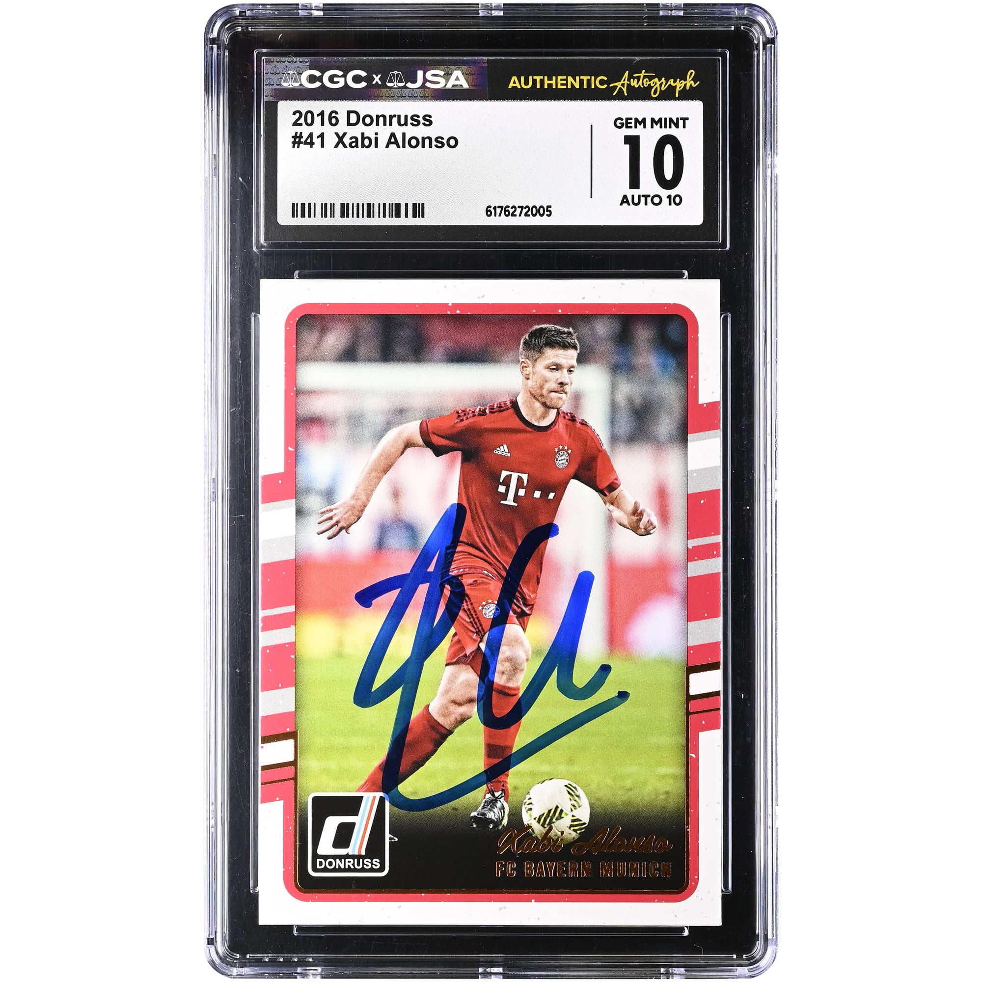 Xabi Alonso Bayern Munich Autographed 2016 Panini Donruss #41 CGC Authenticated 10/10 Card
