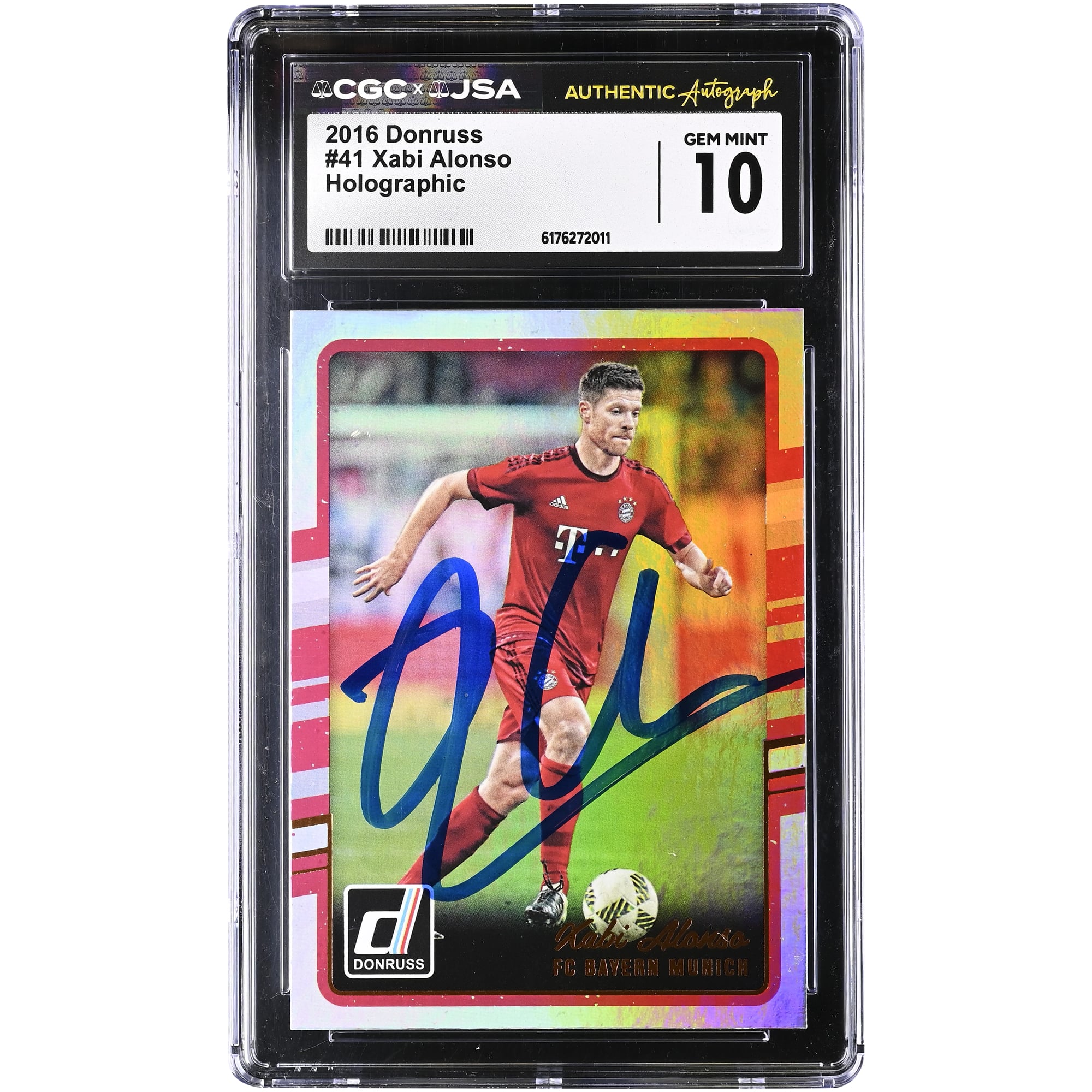 Xabi Alonso Bayern Munich Autographed 2016 Panini Donruss #41 CGC Authenticated GEM MINT 10 Card