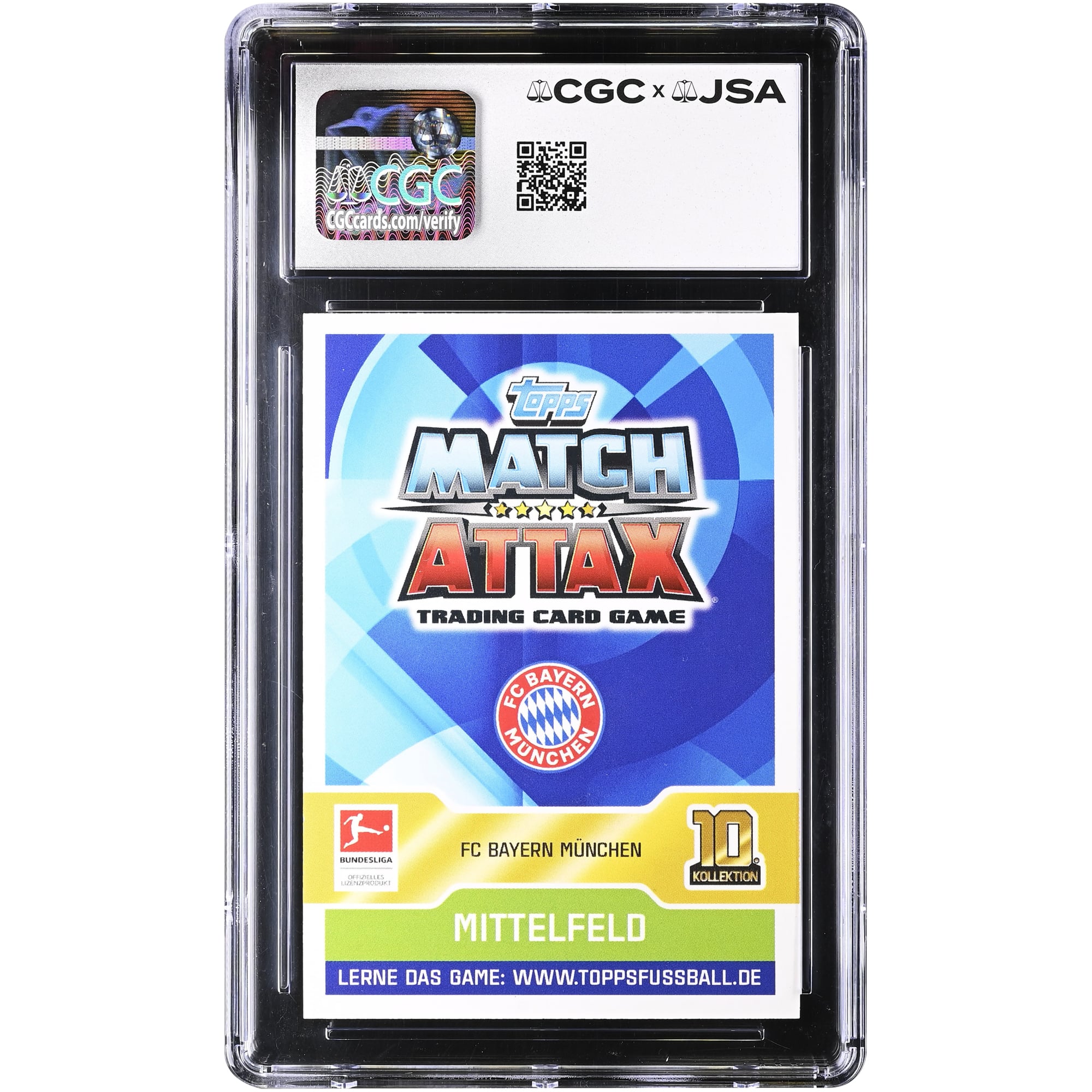 Xabi Alonso Bayern Munich Autographed 2017-18 Topps Bundesliga Match Attax #413 CGC Authenticated 10/10 Card