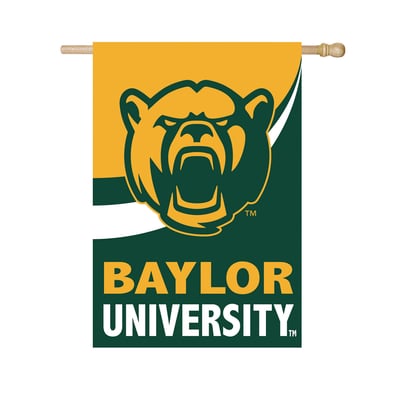  Baylor Bears 29" x 43" Color Wave Double-Sided Burlap House Flag