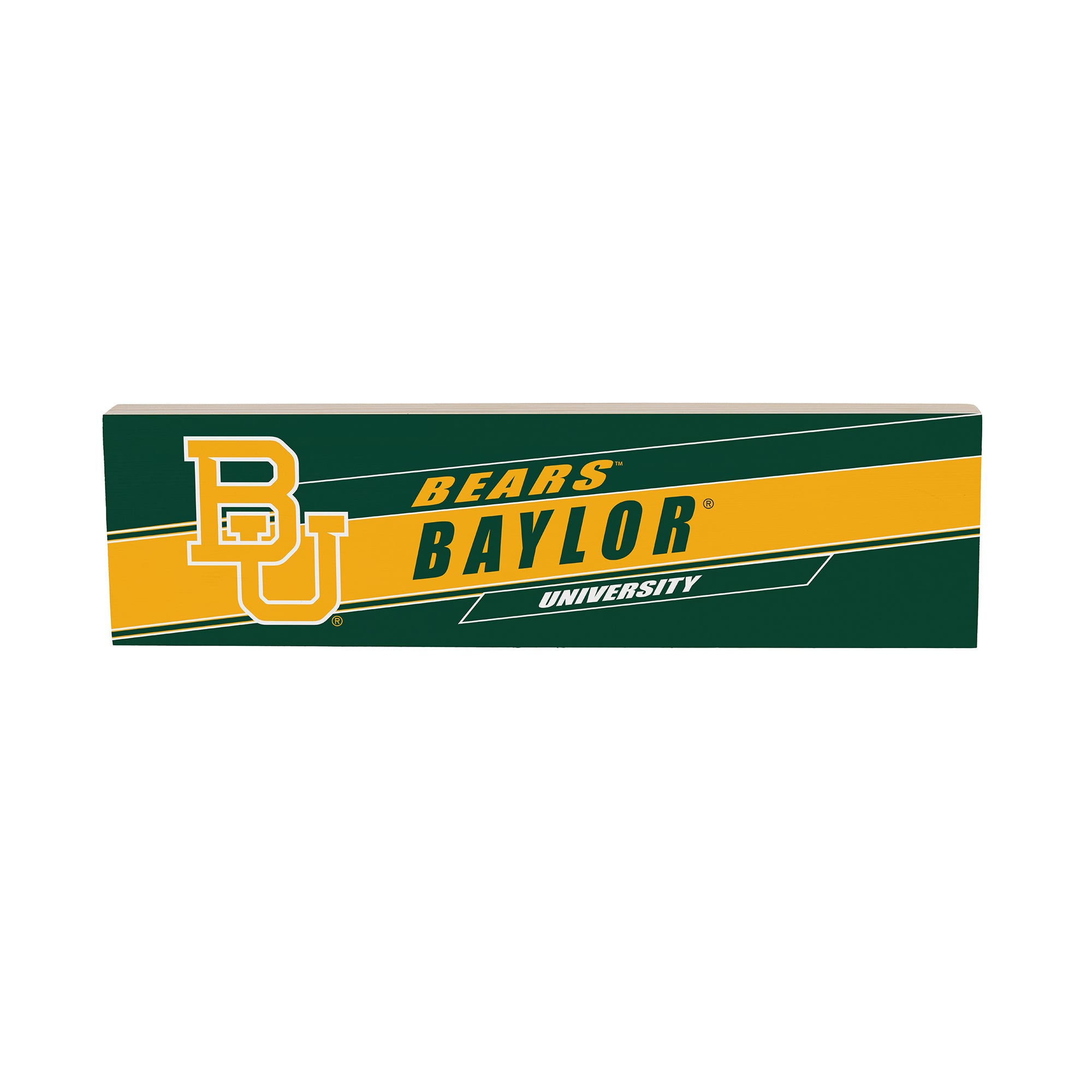 Baylor Bears 5" x 18" Shadow Logo Wood Mantle Sign