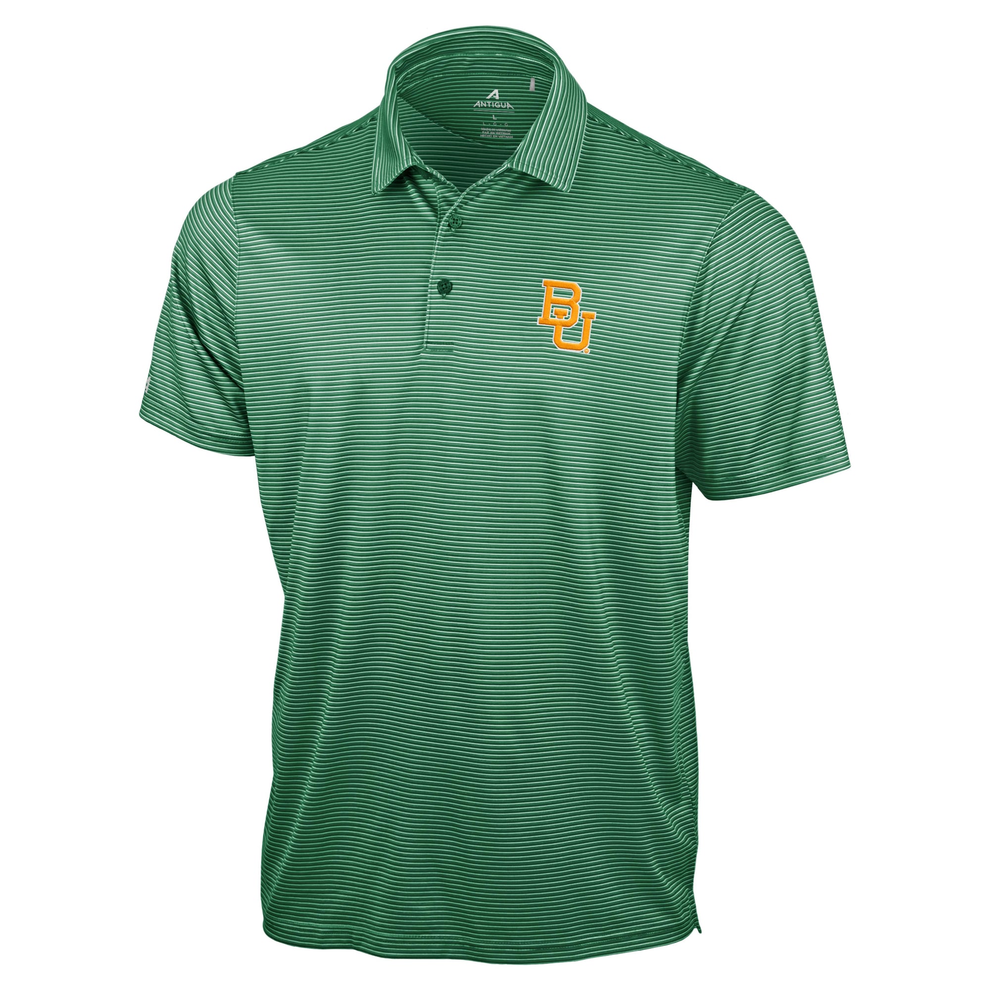 Polo Antigua vert pour homme, collection Baylor Bears Lineage