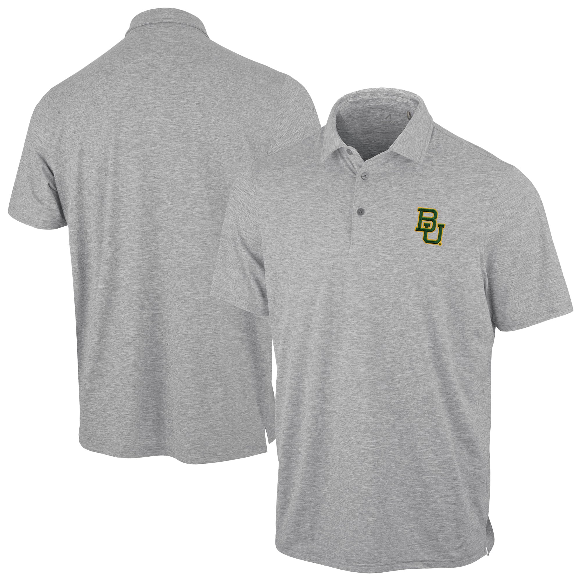 Polo statique Antigua gris chiné Baylor Bears pour homme