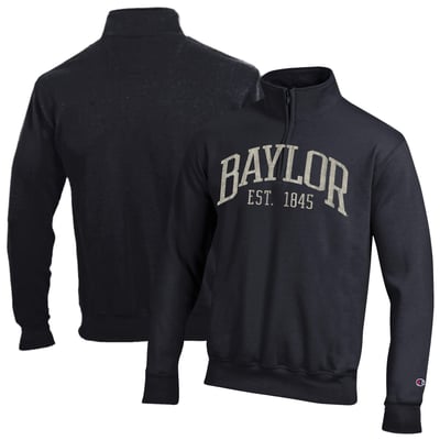  Baylor Bears Champion Powerblend Quarter-Zip Pullover - Black
