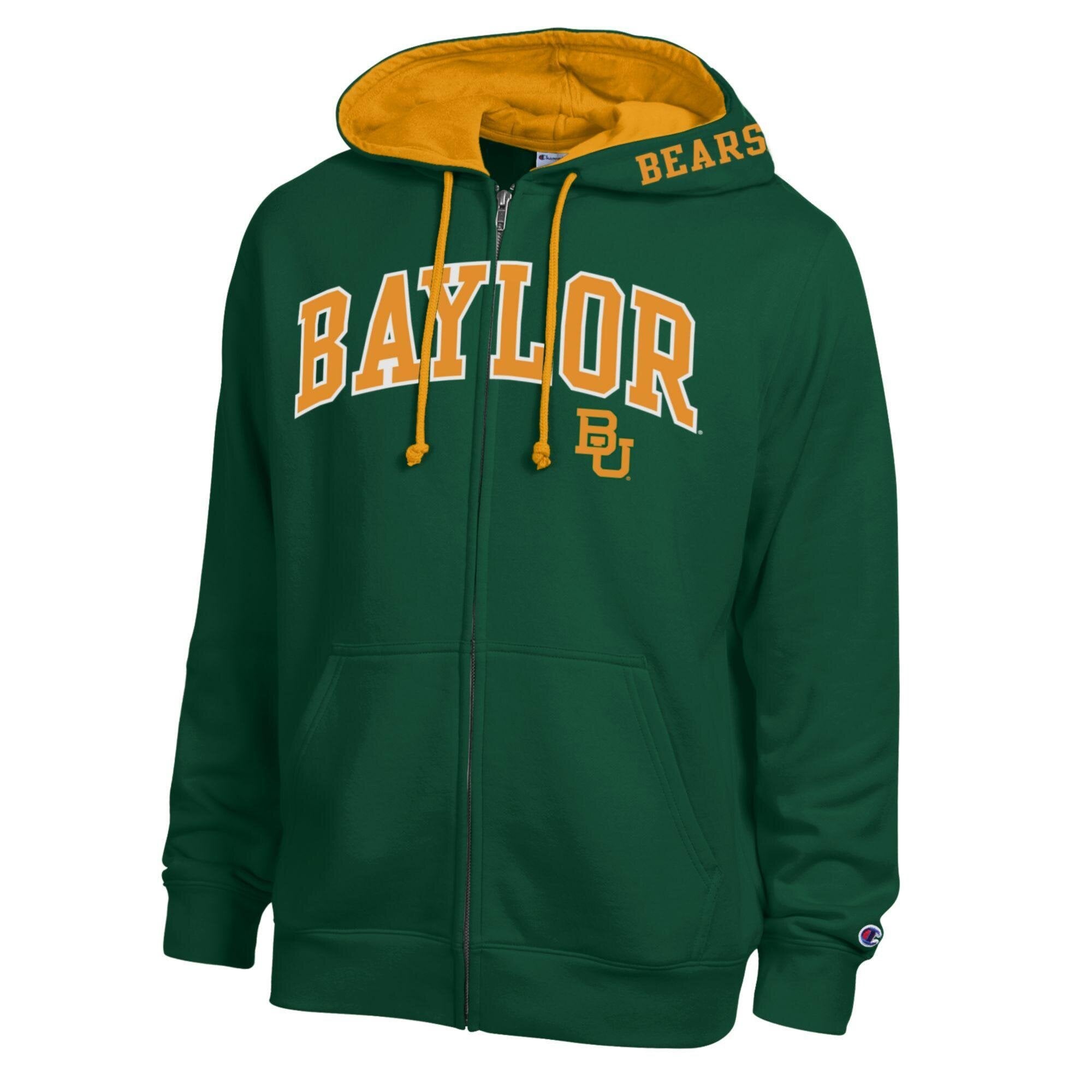 Sweat à capuche zippé en polaire Champion Green Baylor Bears pour homme