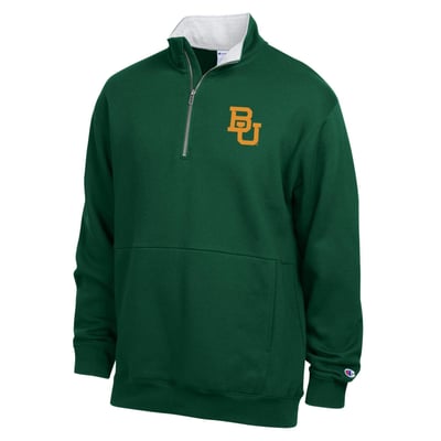  Baylor Bears Champion Fleece Quarter-Zip Pullover - Green