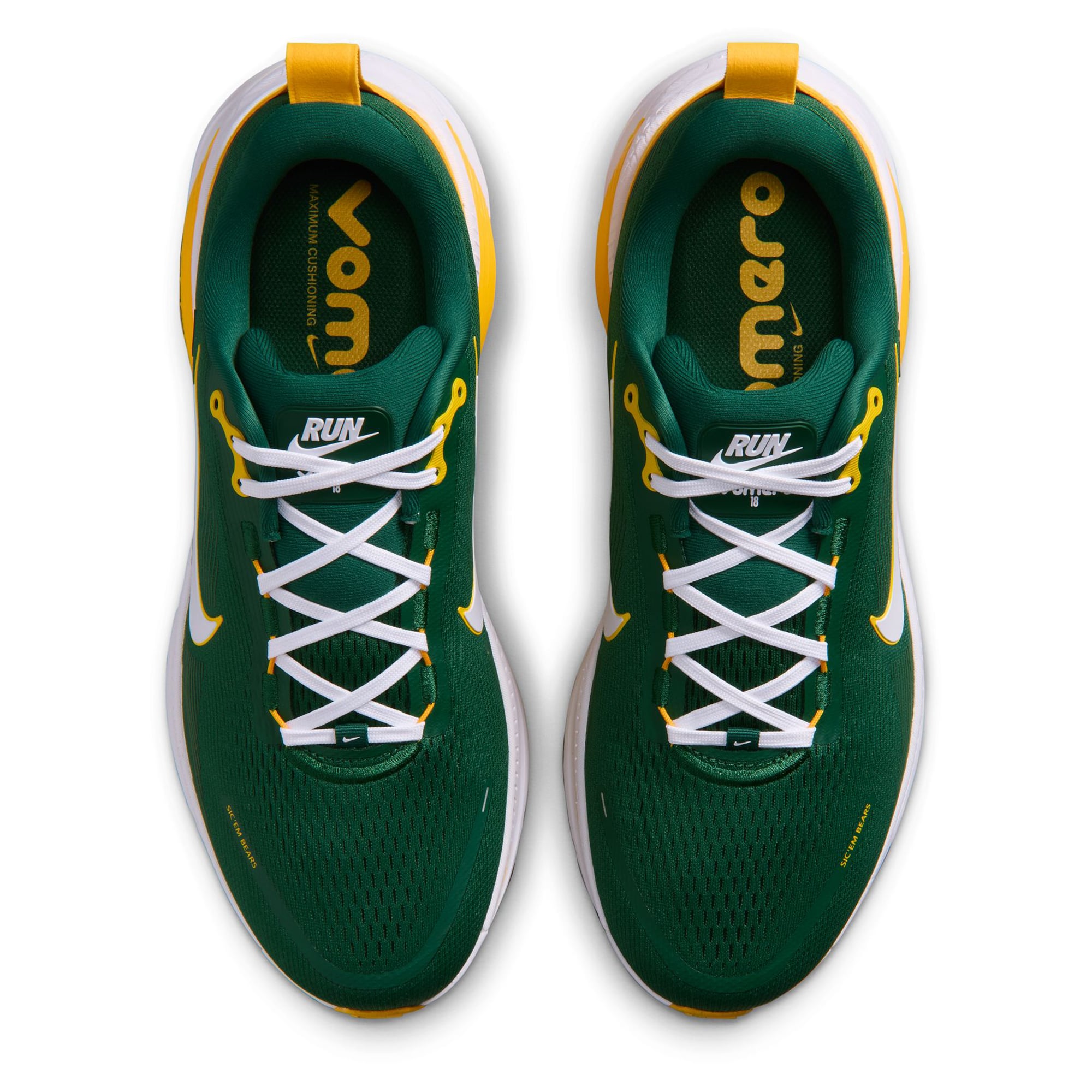 Men's Nike Baylor Bears Vomero 18 Running Shoes