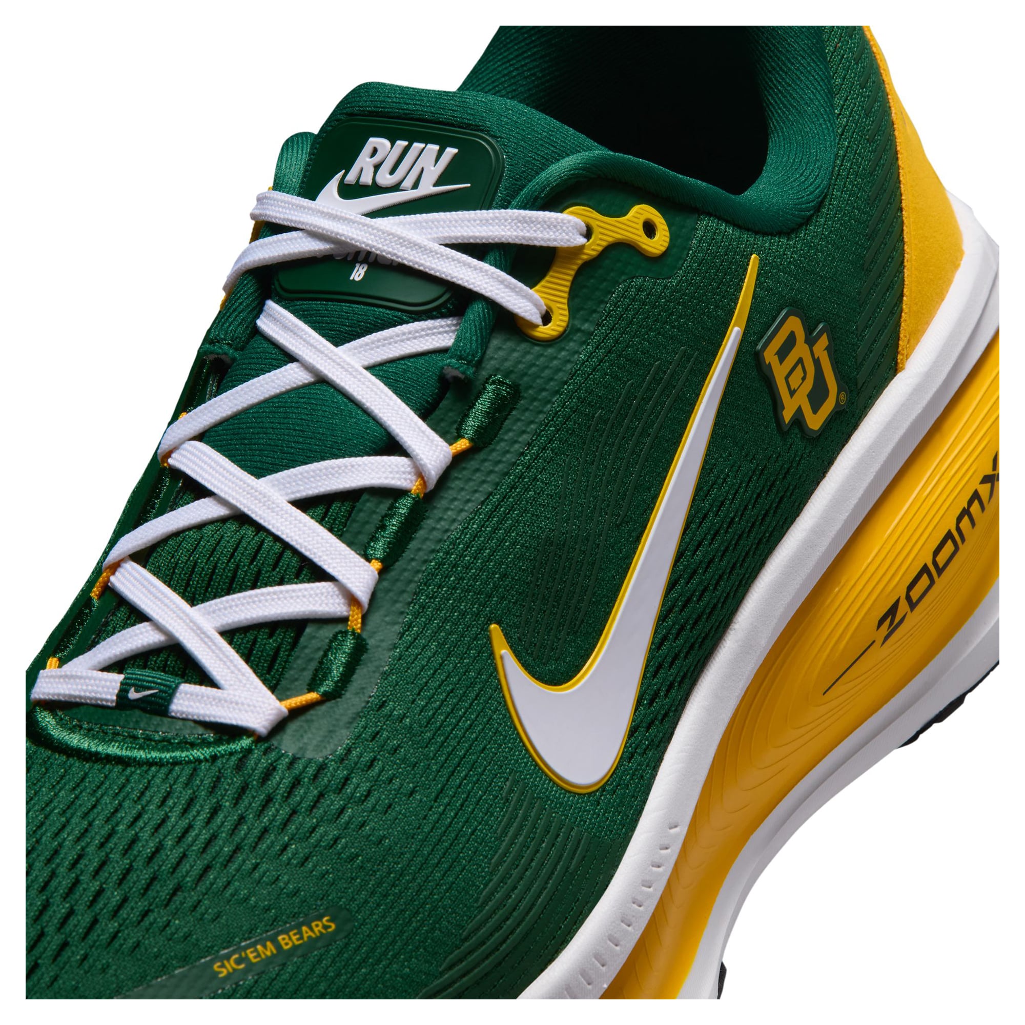 Men's Nike Baylor Bears Vomero 18 Running Shoes