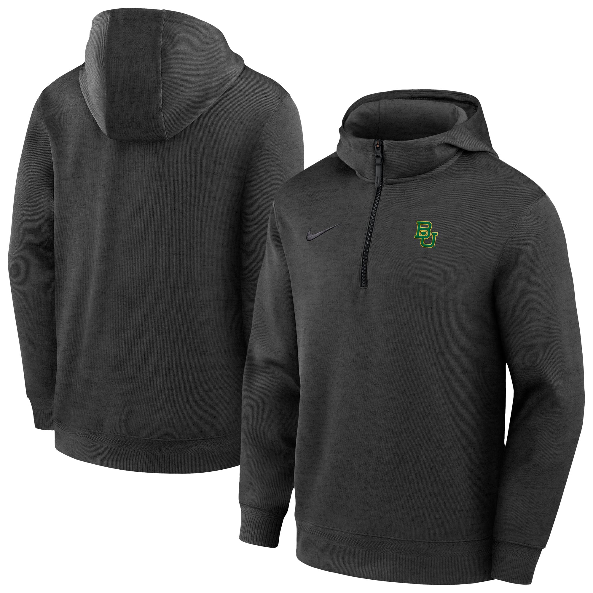 Men's Nike Black Baylor Bears Coaches Dri-FIT Half-Zip Hoodie