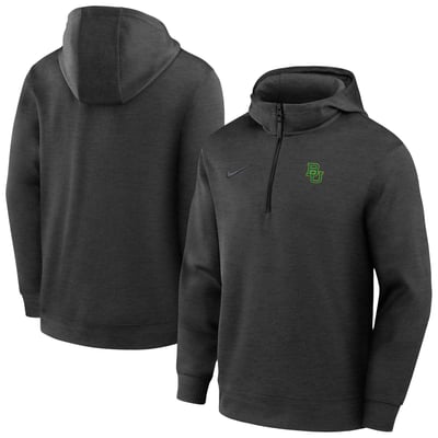 Baylor Bears Nike Coaches Dri-FIT Half-Zip Hoodie - Black
