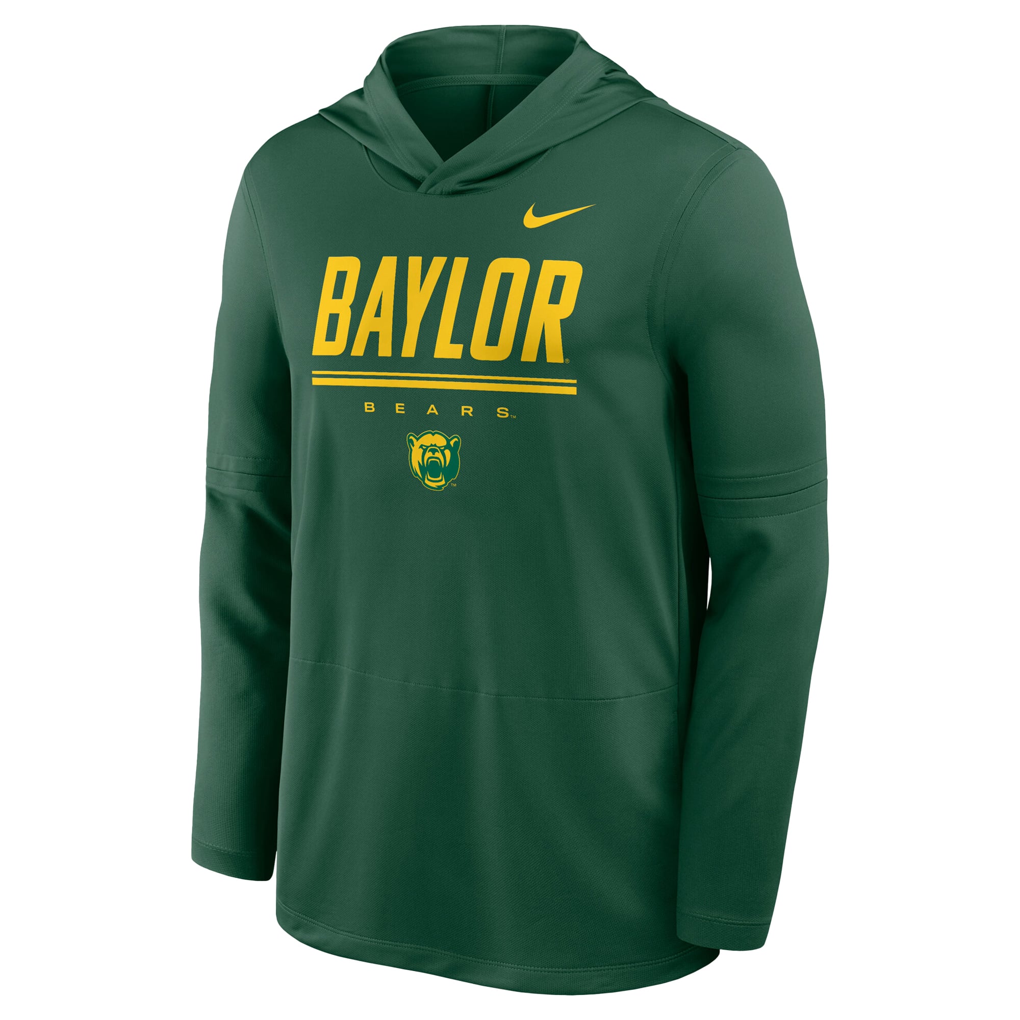 Men's Nike Green Baylor Bears 2026 Sideline Dri-FIT Lightweight Hooded Top
