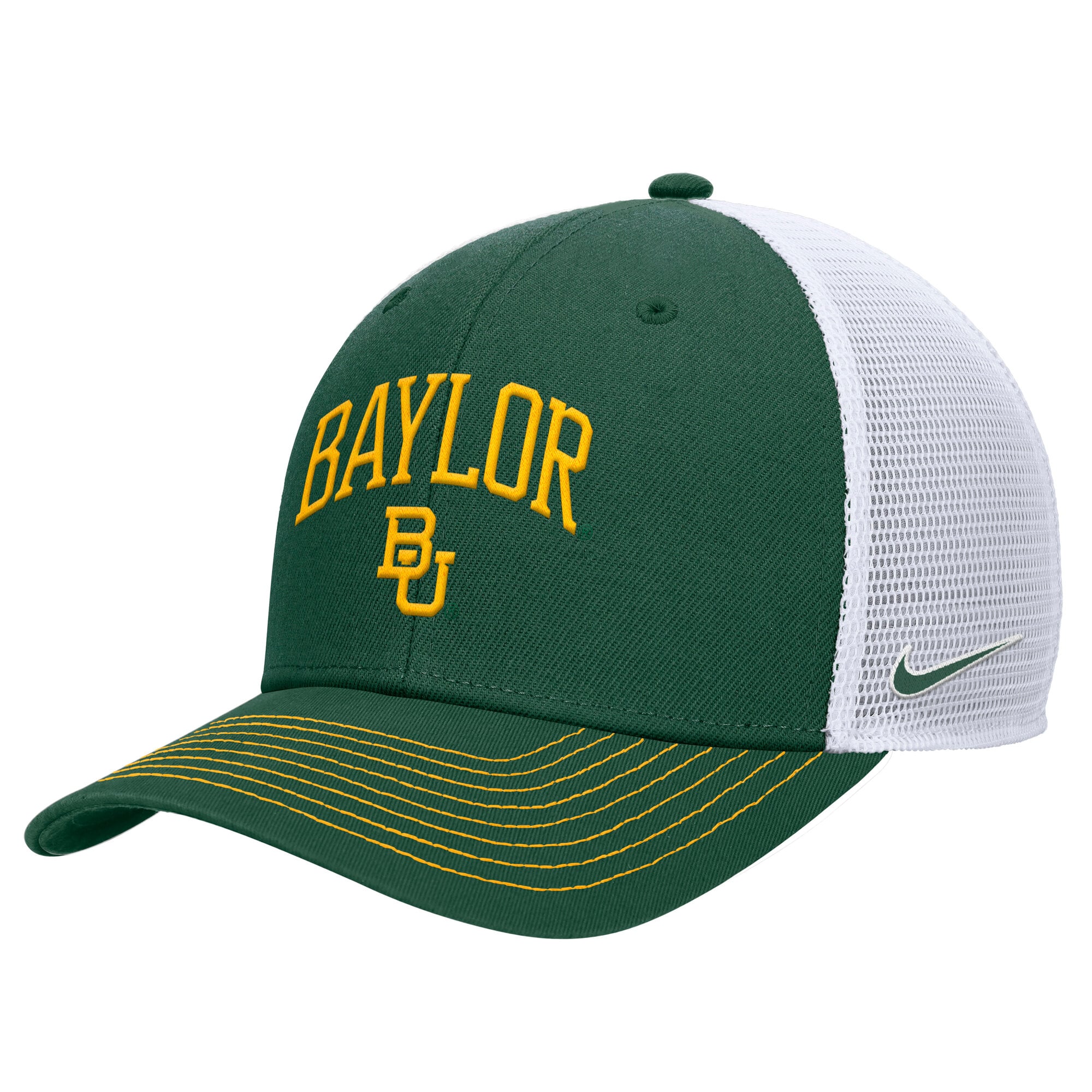 Men's Nike Green Baylor Bears Rise Trucker Dri-FIT Adjustable Hat