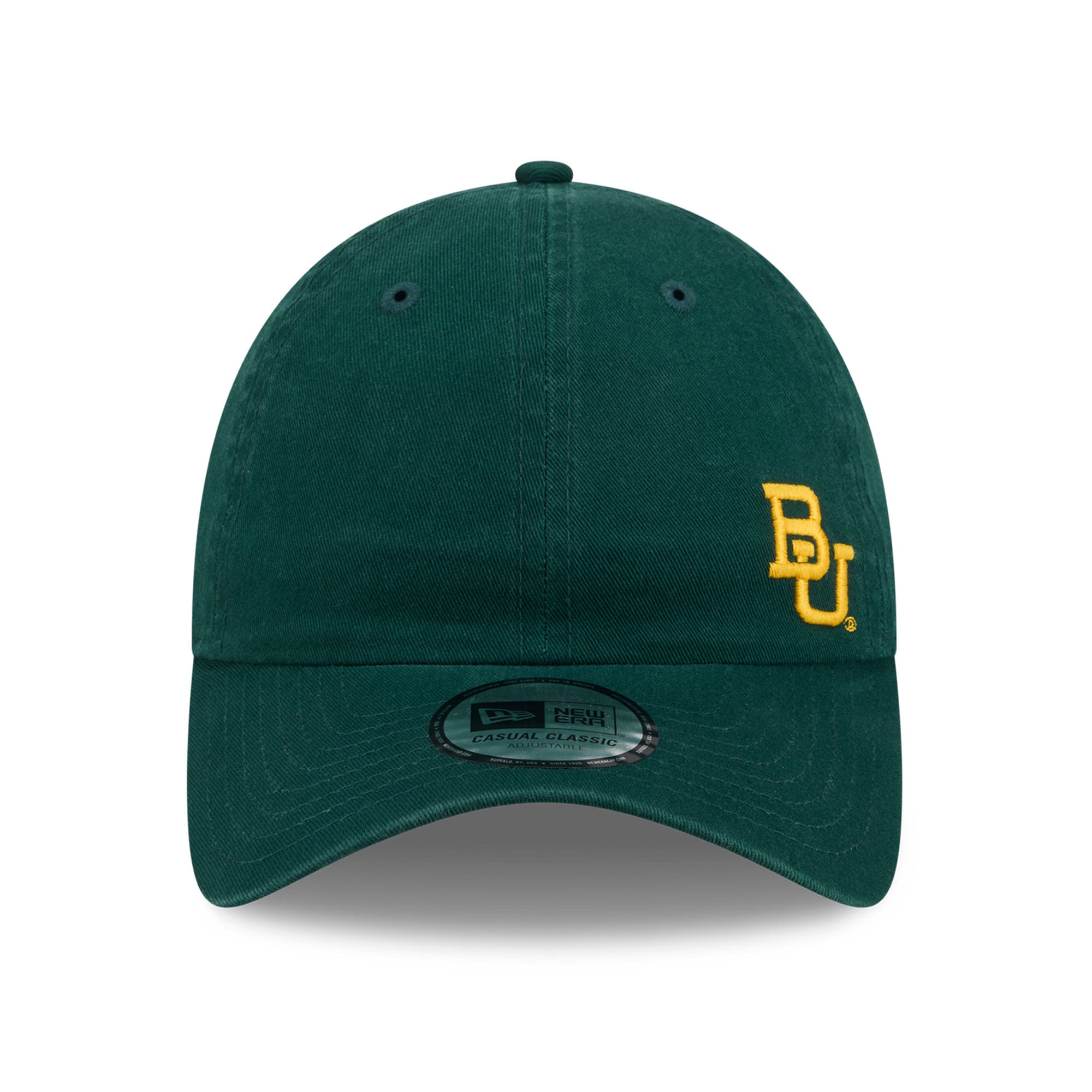 Casquette unisexe New Era verte Baylor Bears Offset, style classique décontracté et ajustable