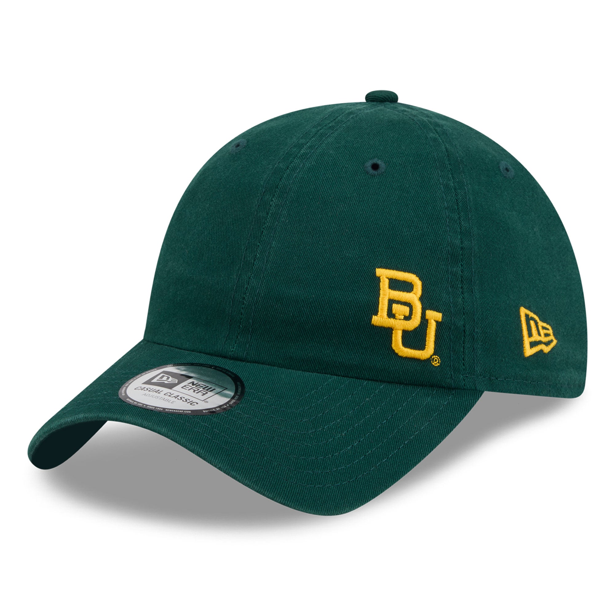 Casquette unisexe New Era verte Baylor Bears Offset, style classique décontracté et ajustable