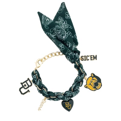 Baylor Bears CANVAS Style Women's Bandana Charm Bracelet