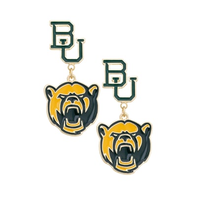 Baylor Bears CANVAS Style Women's Enamel Drop Earrings