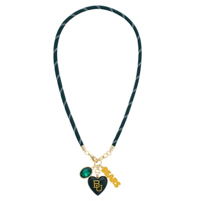 Baylor Bears CANVAS Style Women's Heart Paracord Necklace