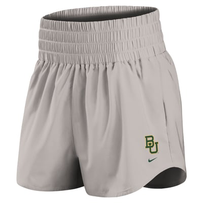 Baylor Bears Nike Women's Ultra Dri-FIT High-Rise Shorts - Gray