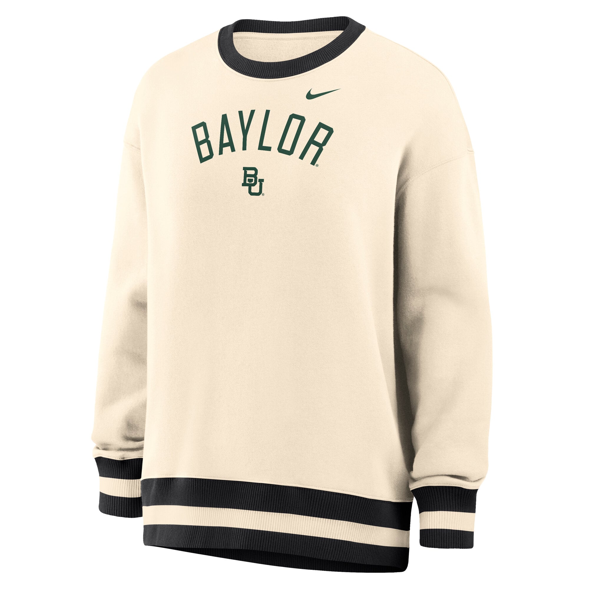 Women's Nike Natural Baylor Bears Oversized Phoenix Fleece Sweatshirt