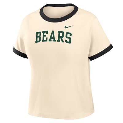 T-shirt court à manches longues pour femme Baylor Bears Nike - Naturel
