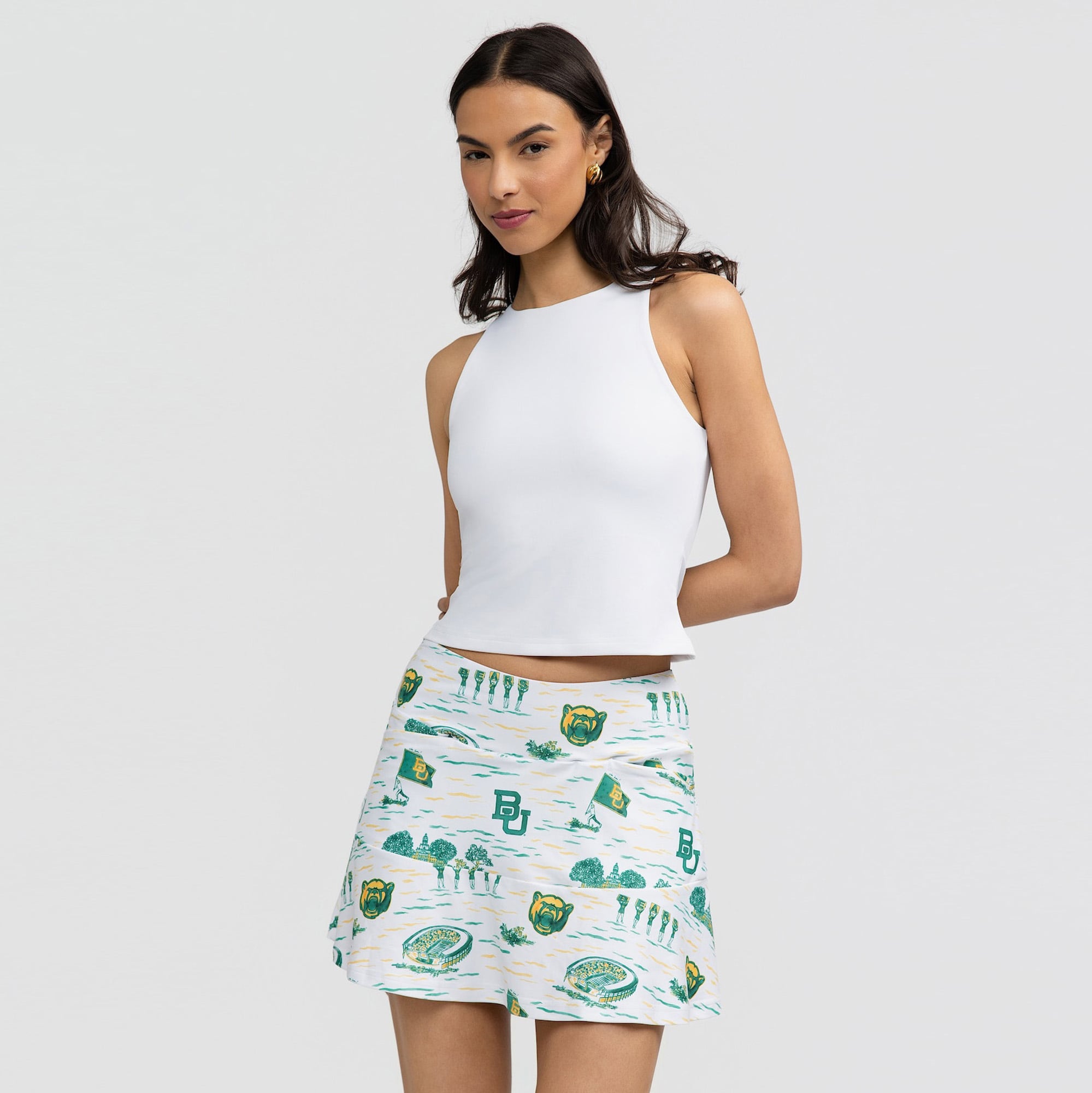Women's Smith & Quinn White Baylor Bears Toile Molly Skort