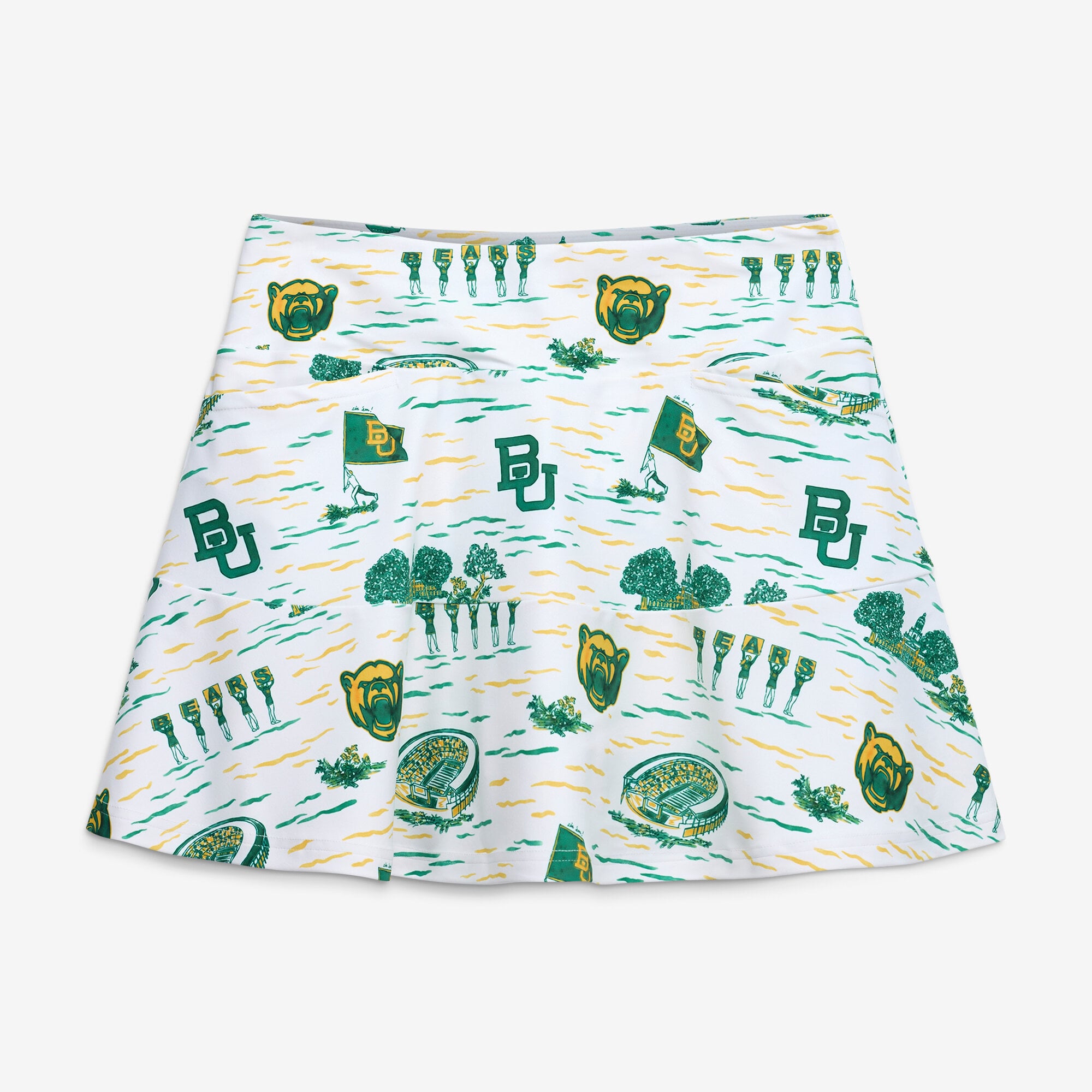 Women's Smith & Quinn White Baylor Bears Toile Molly Skort