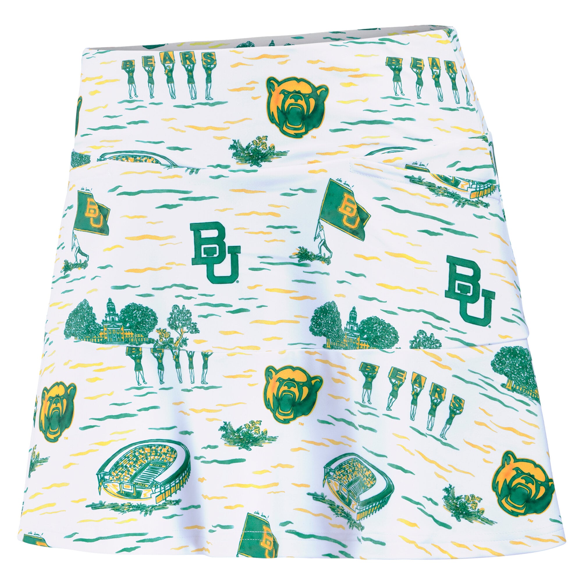 Women's Smith & Quinn White Baylor Bears Toile Molly Skort