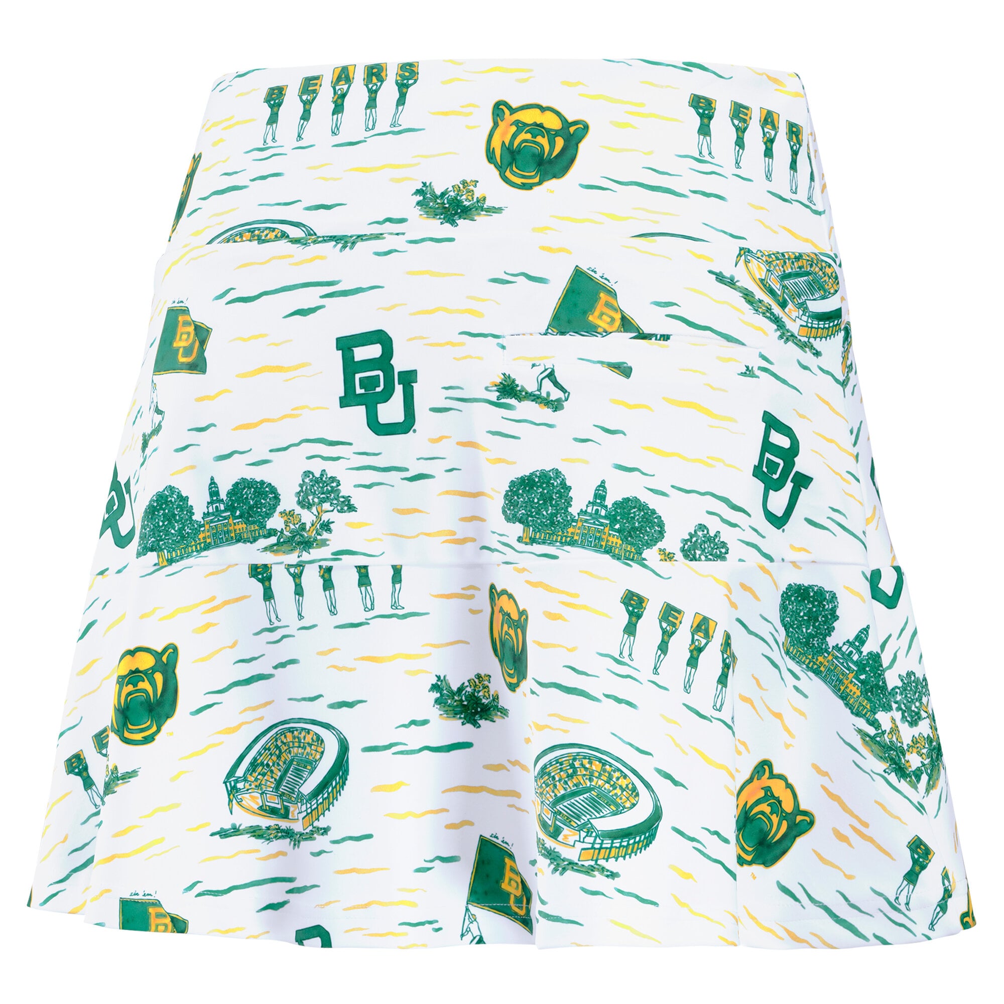 Women's Smith & Quinn White Baylor Bears Toile Molly Skort