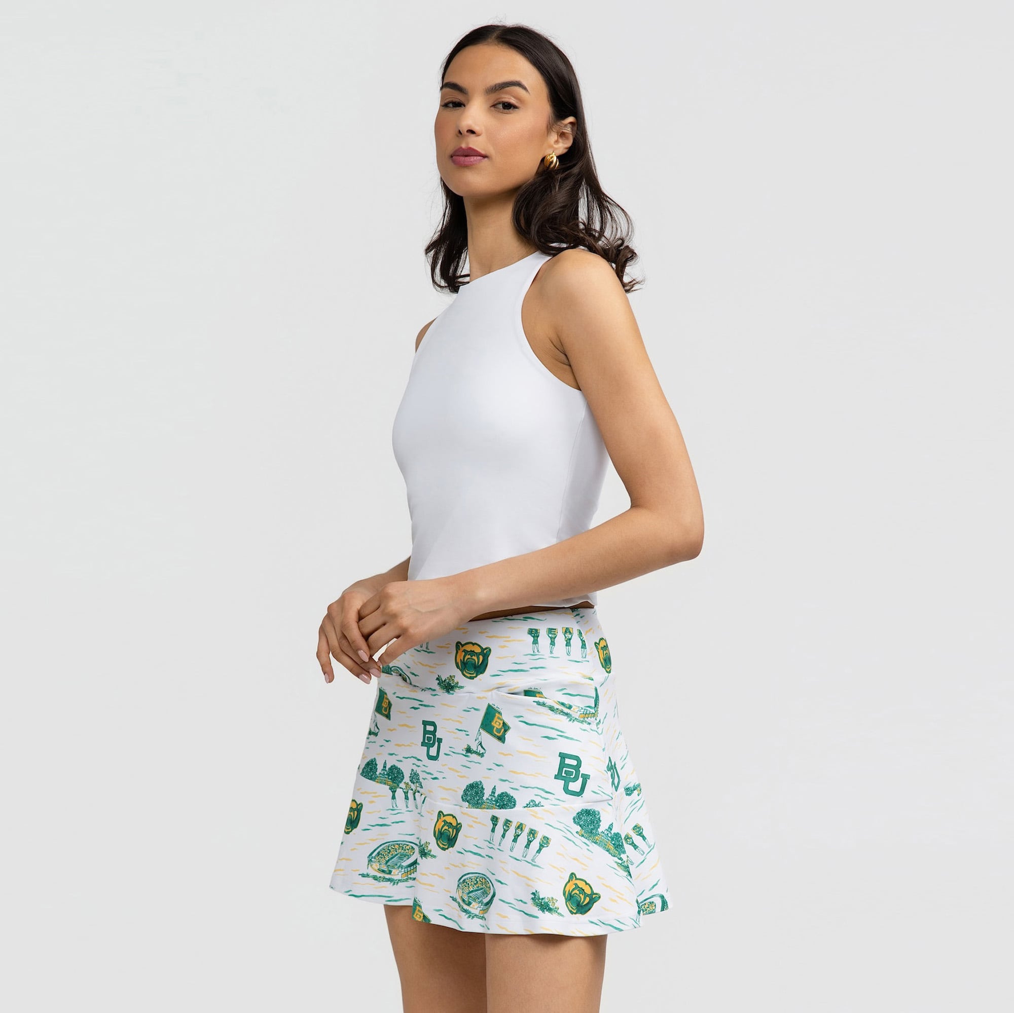 Women's Smith & Quinn White Baylor Bears Toile Molly Skort