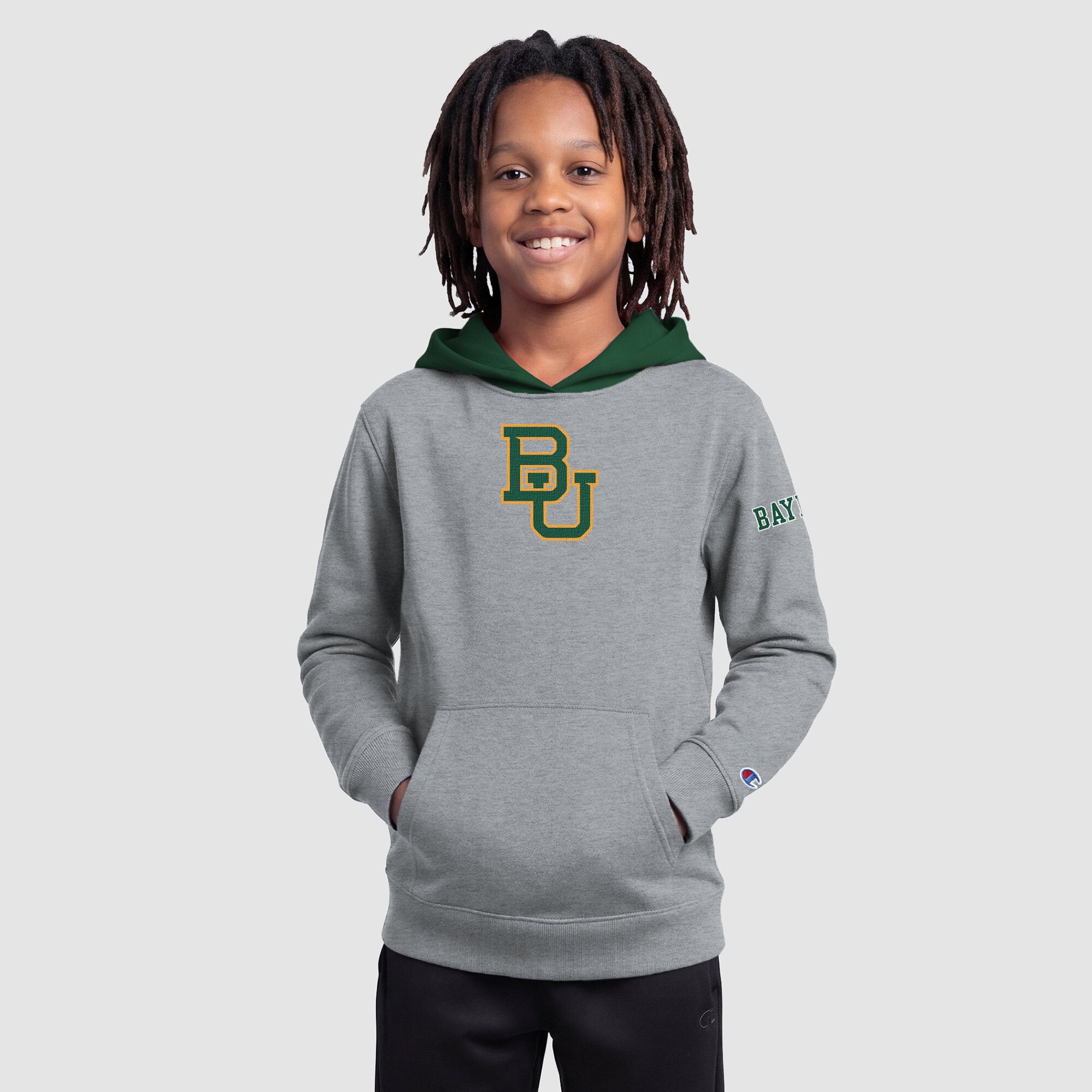Youth Champion Heather Gray Baylor Bears Fleece Hoodie