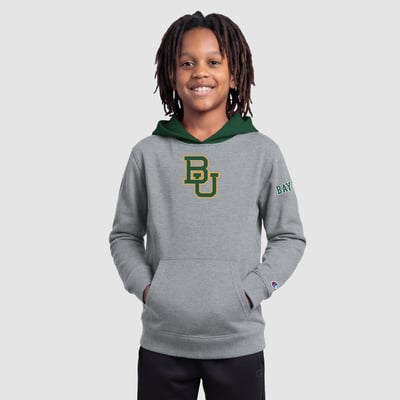  Baylor Bears Champion Youth Fleece Hoodie - Heather Gray