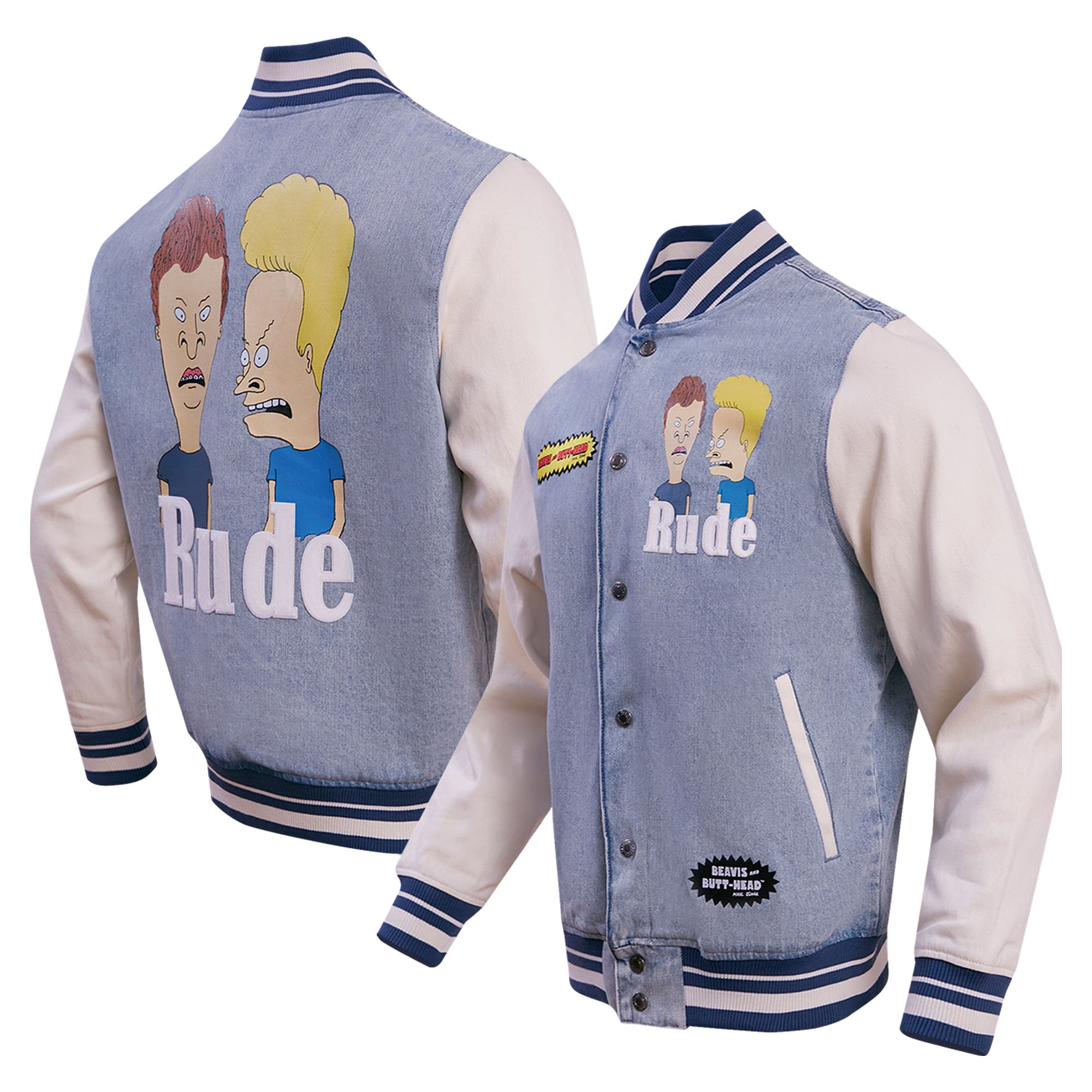 Beavis and Butt-Head Freeze Max Rude Full-Button Jacket - Denim