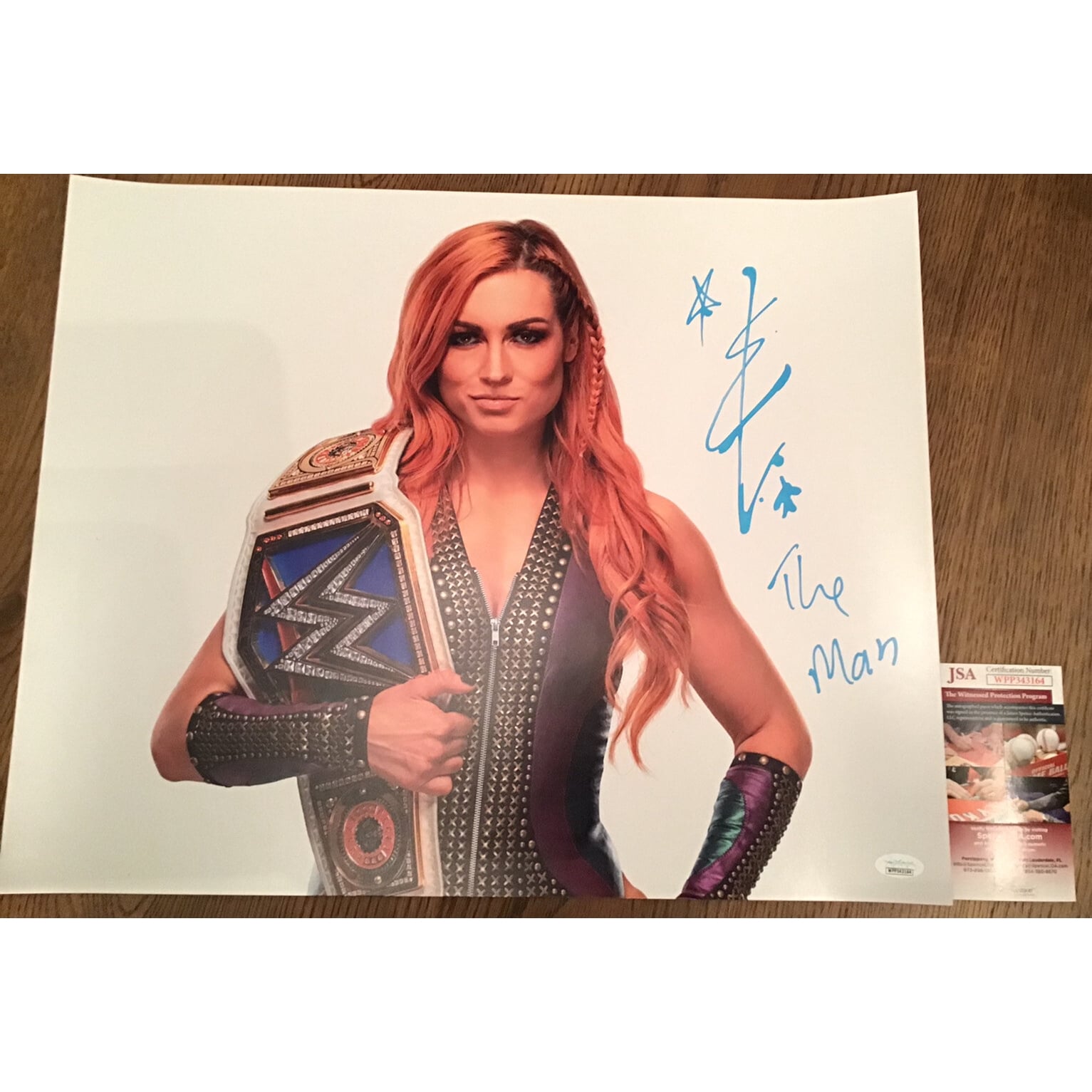 Becky Lynch Signed Autographed 16x20 WWE Wrestling NWO Sexy JSA Coa