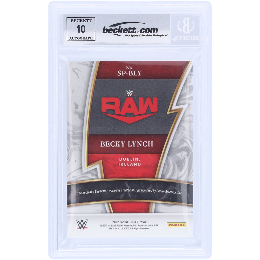 Becky Lynch WWE Autographed 2022 Panini Select Sparks Relic #SP 