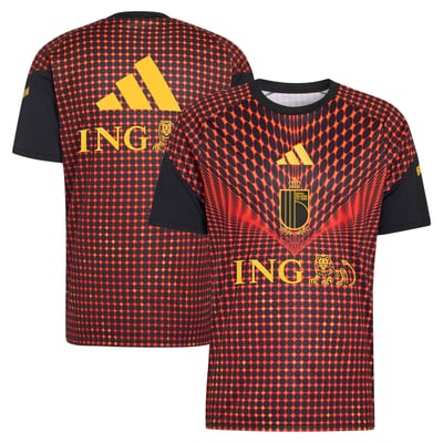 Belgium adidas Home Pre Match Top - Red