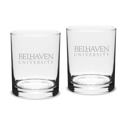 Belhaven Blazers 14oz. 2-Piece Classic Double Old-Fashioned Glass Set