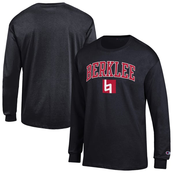 champion men's long sleeve black champion shirt