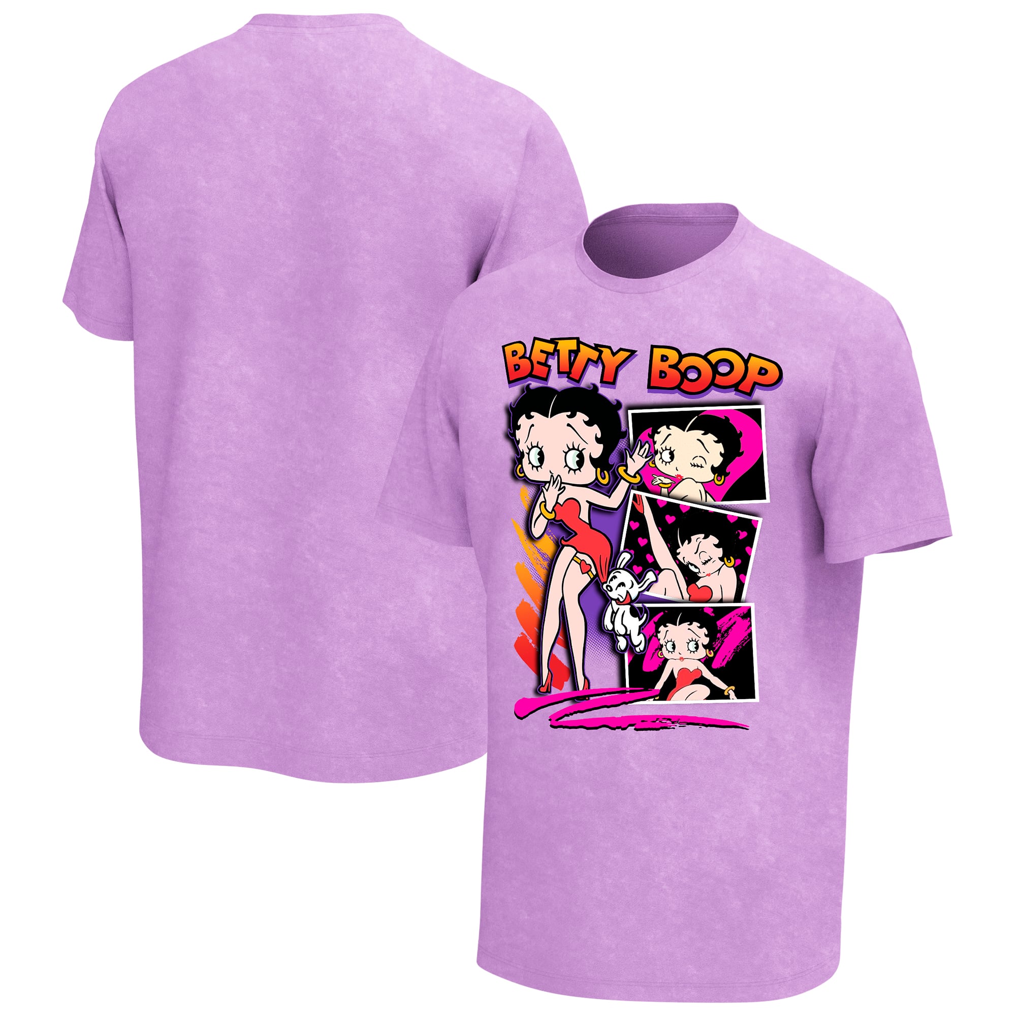 Betty Boop Washed Graphic T-Shirt - Purple
