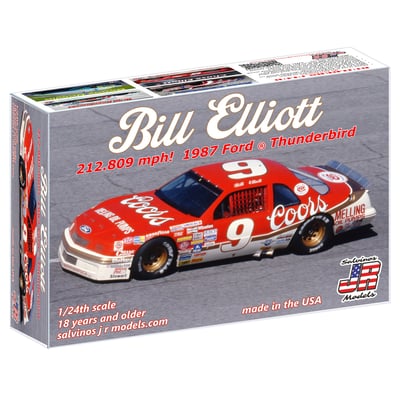 Bill Elliott Salvinos JR Models 1987 Coors 1:24 Model Ford Thunderbird Kit