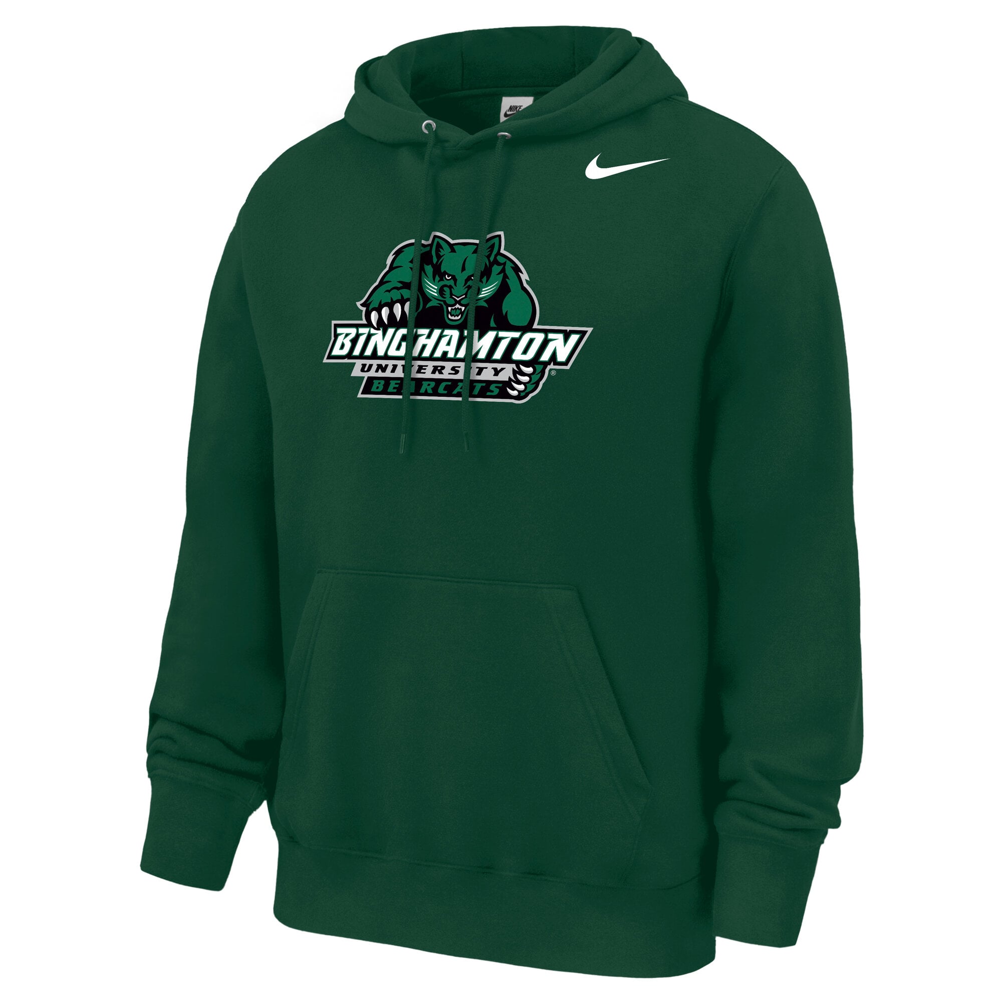 Sweat à capuche en polaire Nike vert Binghamton Bearcats Club pour homme