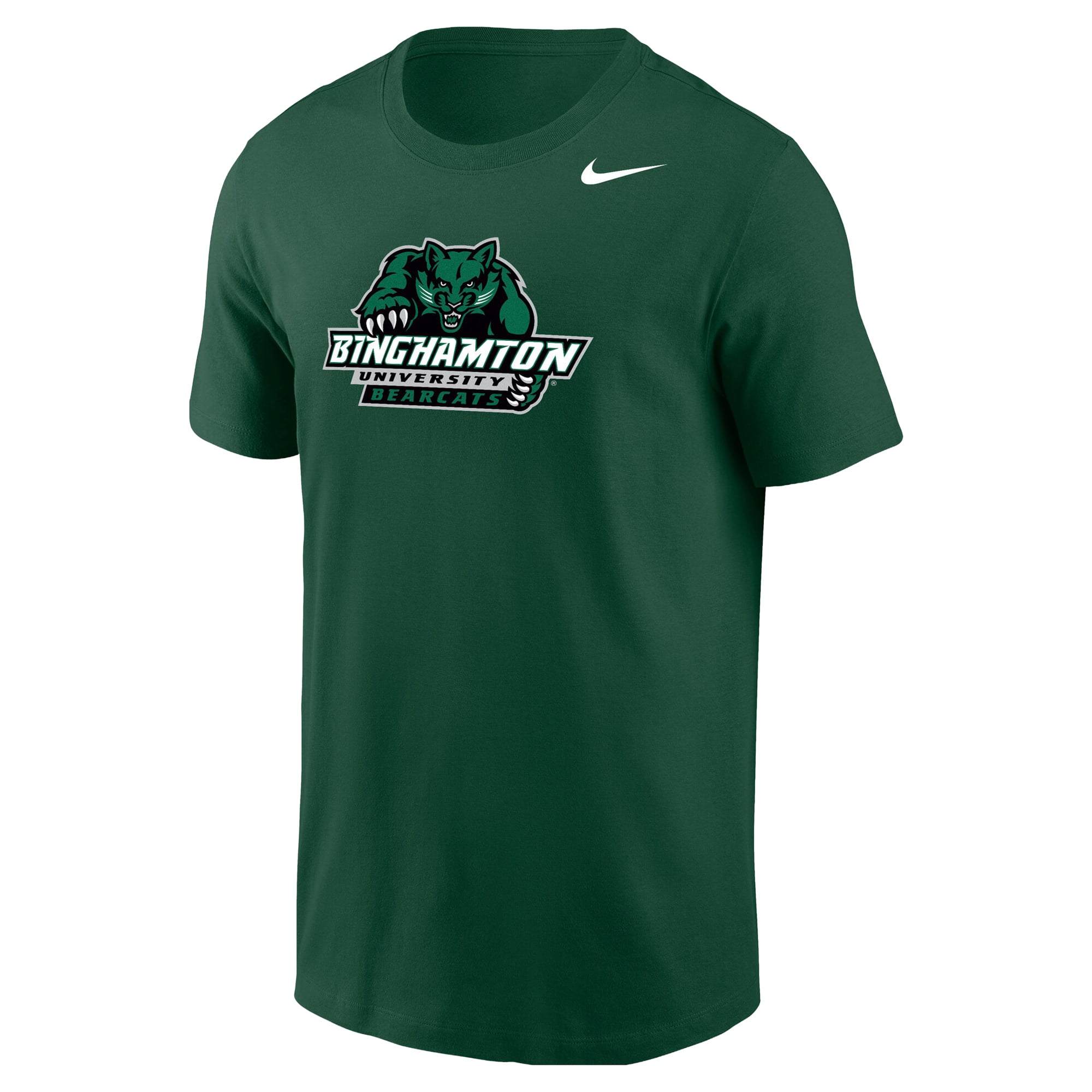 Men's Nike Green Binghamton Bearcats School Logo T-Shirt