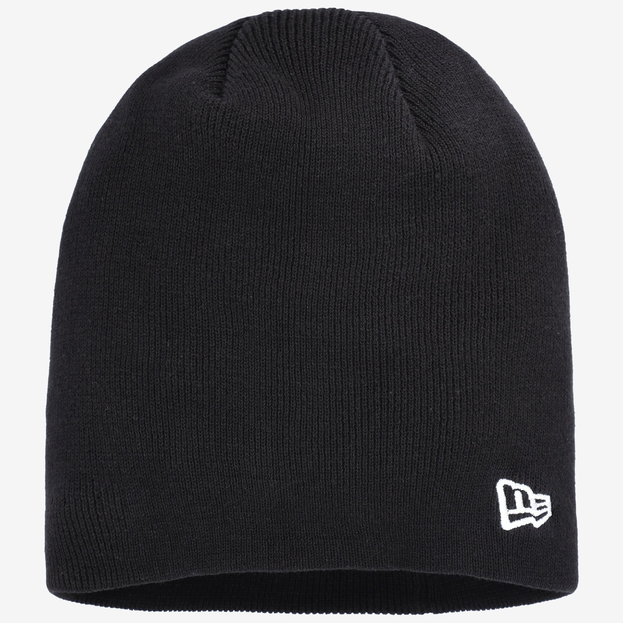 Men's New Era  Black Blank Hats Basic Knit Hat