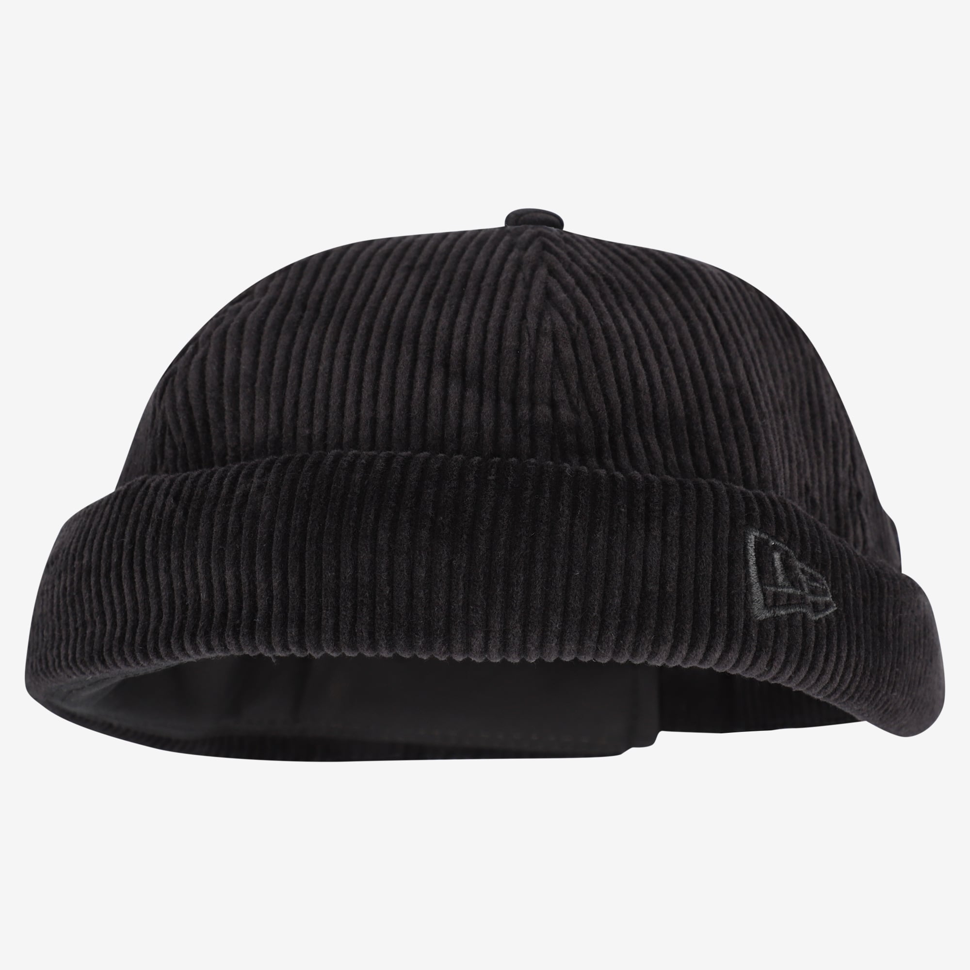 Men's New Era  Black Blank Hats Fisherman Cuffed Knit Hat