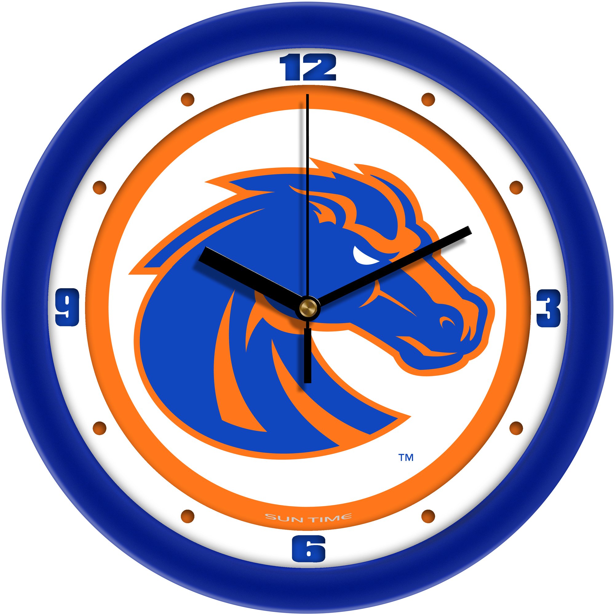 Boise State Broncos 11.5'' Suntime Premium Glass Face Traditional Logo ...