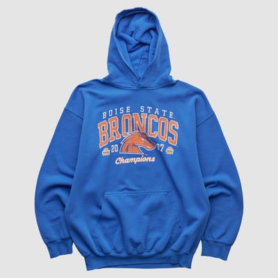 Boise State Broncos 2007 Hooded Pullover Sweatshirt - Blue - M by Fanatics Real Vintage