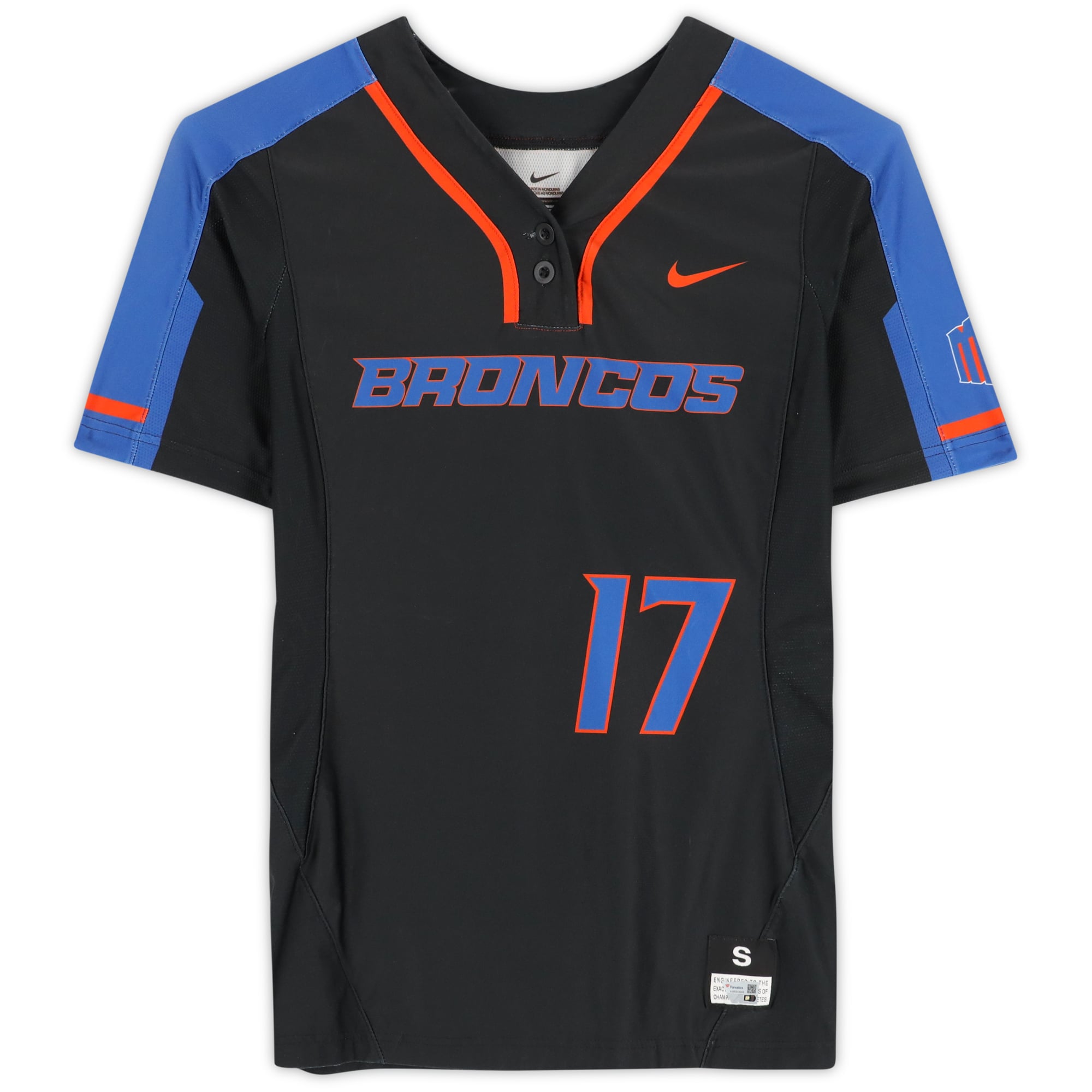 Boise State Broncos Team-Issued #17 Black Jersey from the Softball Program - Size S