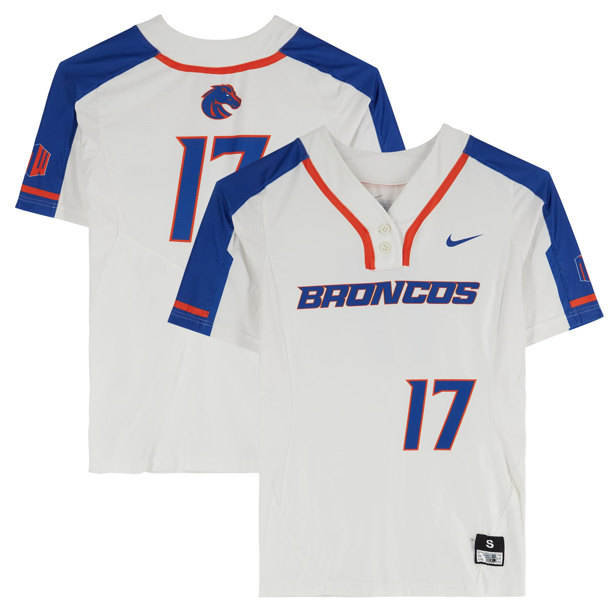 Maillot blanc n°17 ​​des Boise State Broncos émis par l'équipe du programme de softball - Taille S